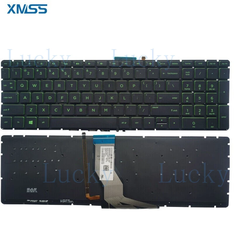 f  New Keyboard US FOR HP Pavilion Power 15-CB 15-CB024CL 15-CB077CL Green Backlit