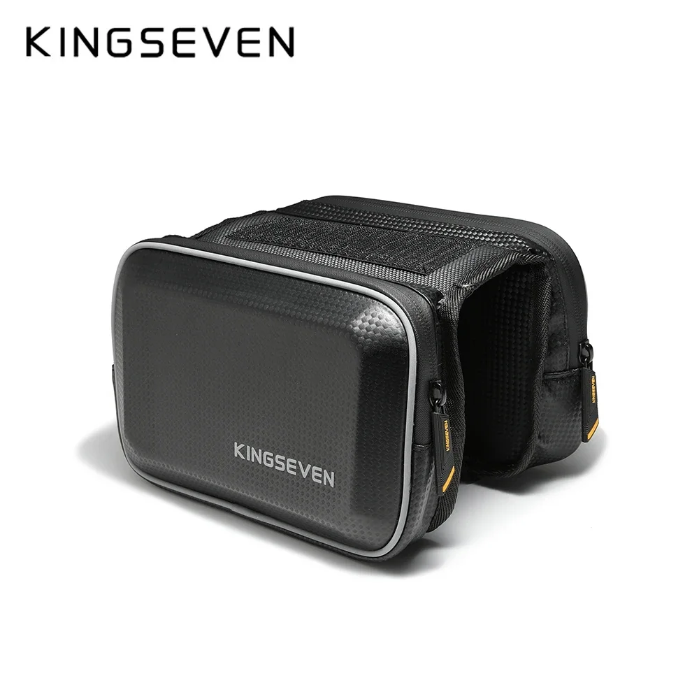 KINGSEVEN MTB Front Top Tube Frame Bike Bag High Quality NewRainproof Bicycle Bag Sensitive Touch Screen Cycling Phone Case