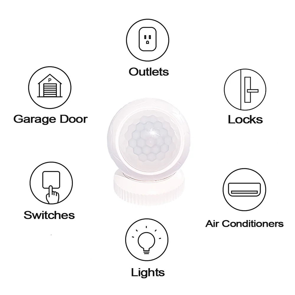 Tuya Zigbee 마그네틱 PIR 감지기, 인체 모션 센서 감지 경보 장치, 스마트 장면 연결 설정, 360 ° 방향 조정