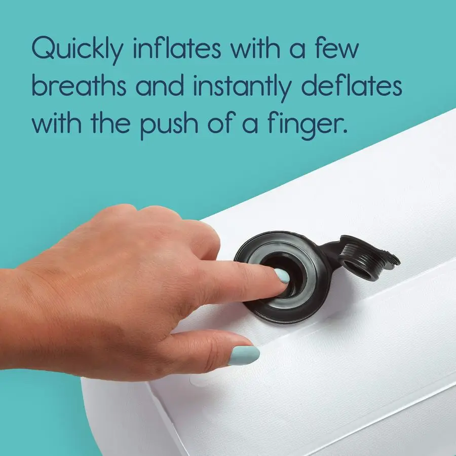 عبوتان من سرير قابل للنفخ للأطفال الصغار، مصد سرير قابل للنفخ للملك، كوين، كامل، مع غطاء غير قابل للانزلاق قابل للغسل في الغسالة