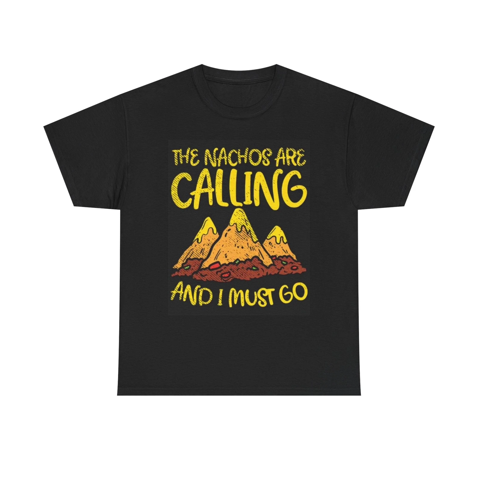 

Nachos Are Calling Graphic T Shirt Funny Foodie Unisex Heavy Cotton Tee