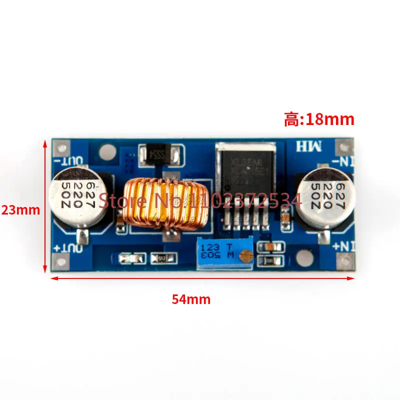 

20 pieces DC-DC XL4015 adjustable step-down module 4~38V high power 96% high efficiency low ripple 5A