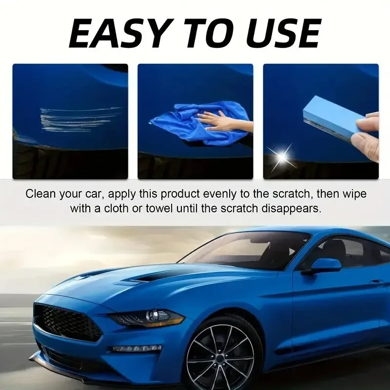 Car Scratch Repair Wax Kit - Auto Exterior Polishing Wax for Cosmetic Finishing - Removes Fine Scratches & Swirl Marks