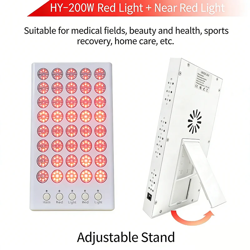 200W Red Light Therapy Lamp LED Light Therapy Device for Skin Rejuvenation, Infrared Pain Relief Machine for Home Salon Use