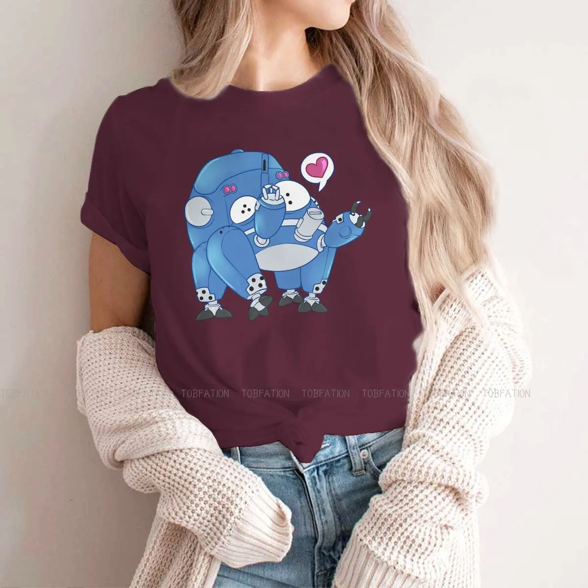 Tachikoma  Casual TShirt Ghost In The Shell The Hottest Topic in Comics Printing Streetwear 4XL 5XL  Comfortable T Shirt Women