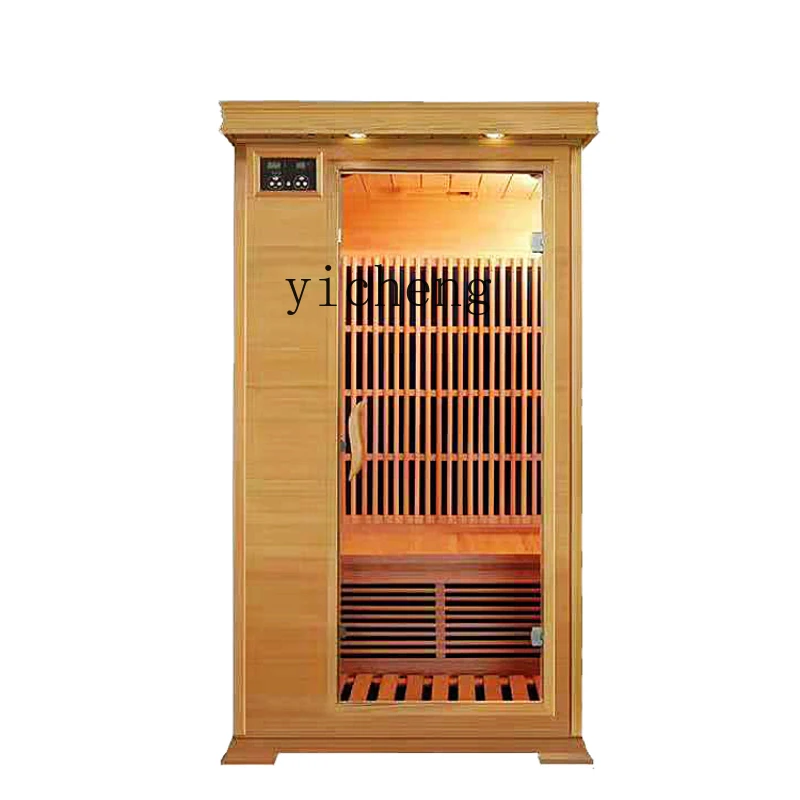 

Tqh Sweat Steaming Room Family Sauna Room Far Infrared Dry Steaming Light Wave Room Sauna Machine Whole Body Sauna Set