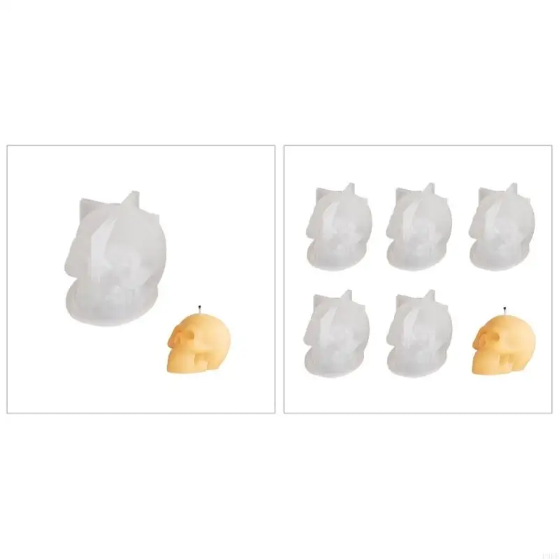 

652F Halloween Skull Keychain Resin Mold DIYs Crafts Bracelet Pendant Silicone Mould Handmade Soap Molds Scented Mould