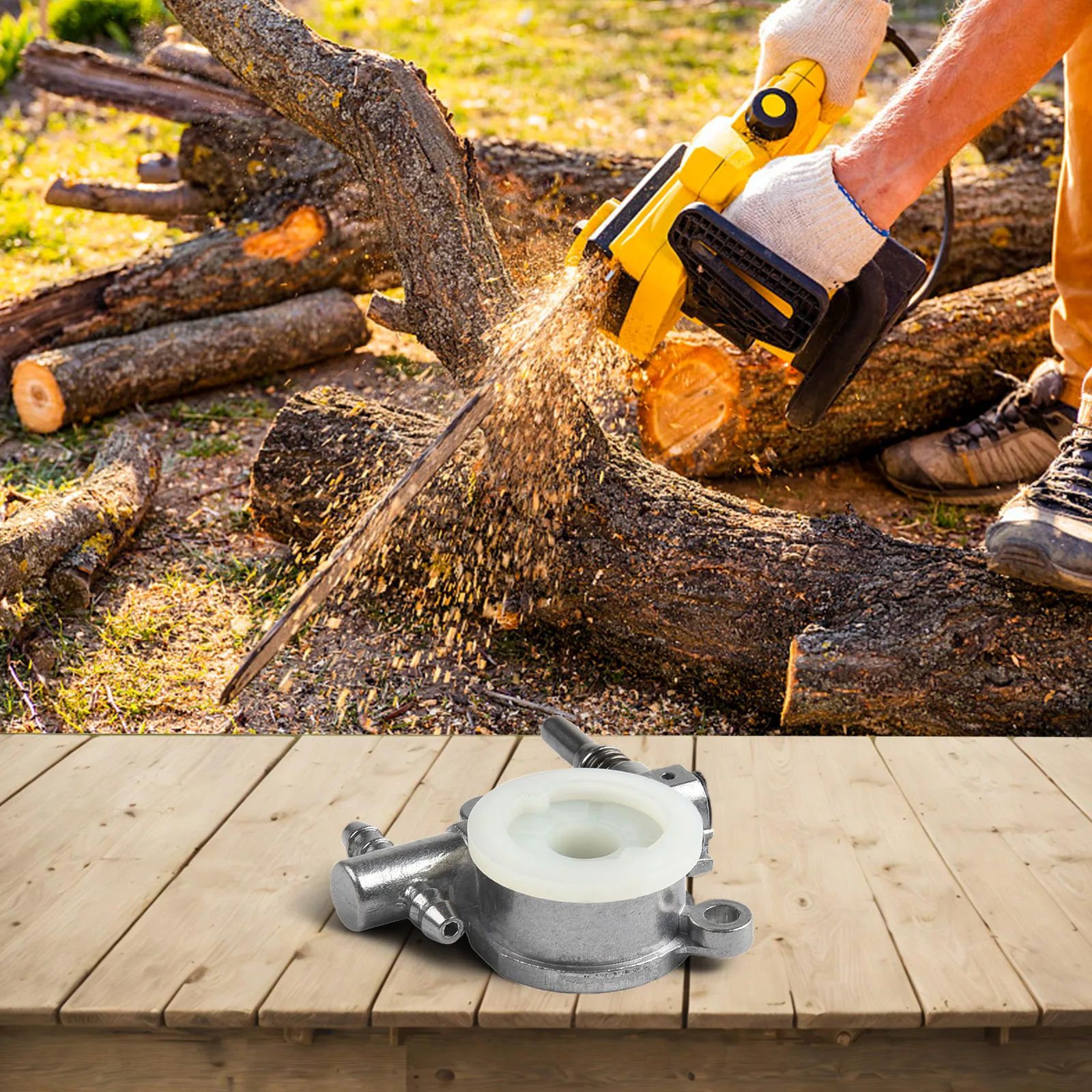 Compatible Oil Pump Chainsaw Oil Pump Optimizes Performance Perfectly Compatible Chainsaw For 3800 Garden Grey