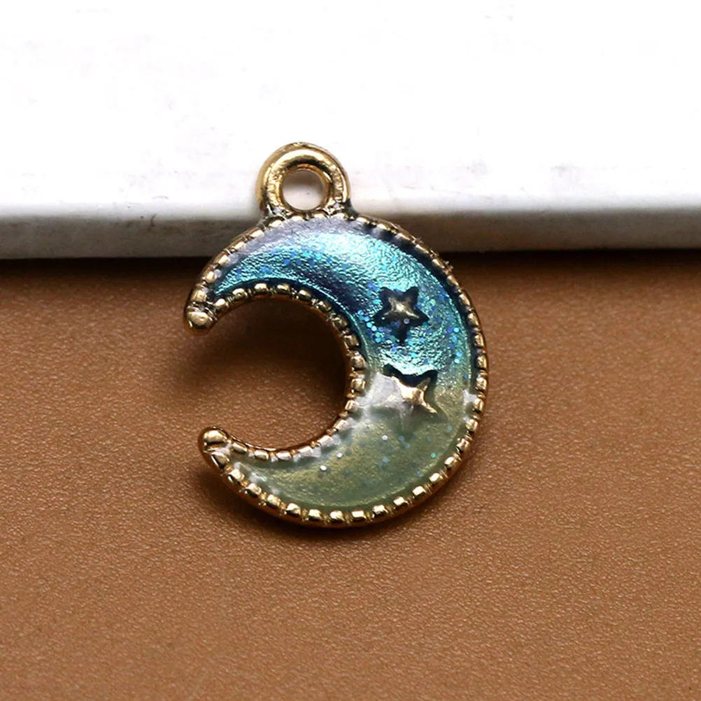 

10pcs Moon Charms Alloy Pendant Set Fashion Jewelry Making Accessories Durable DIY Gifts Necklace Bracelet Earrings Craft