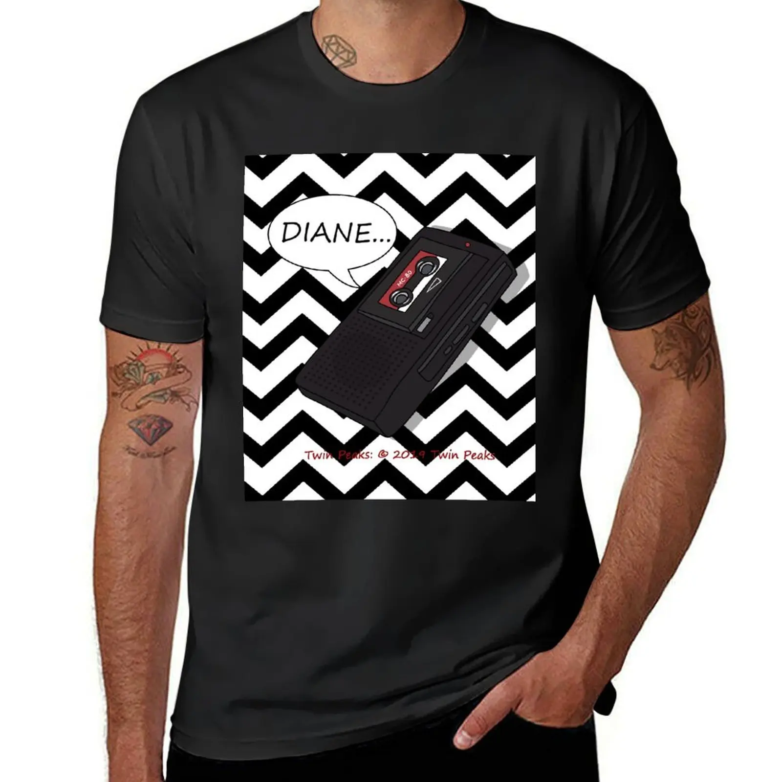 Twin Peaks - Voice Recorder T-Shirt tops blanks mens clothes