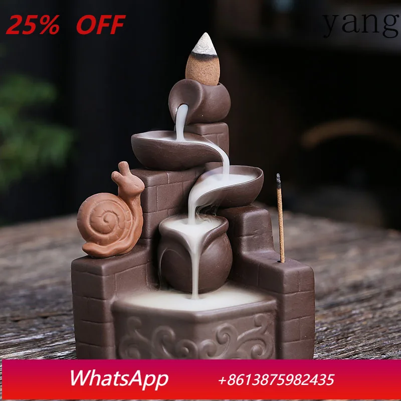 

LH purple sand backflow aromatherapy stove handicraft ornament incense burner ornament