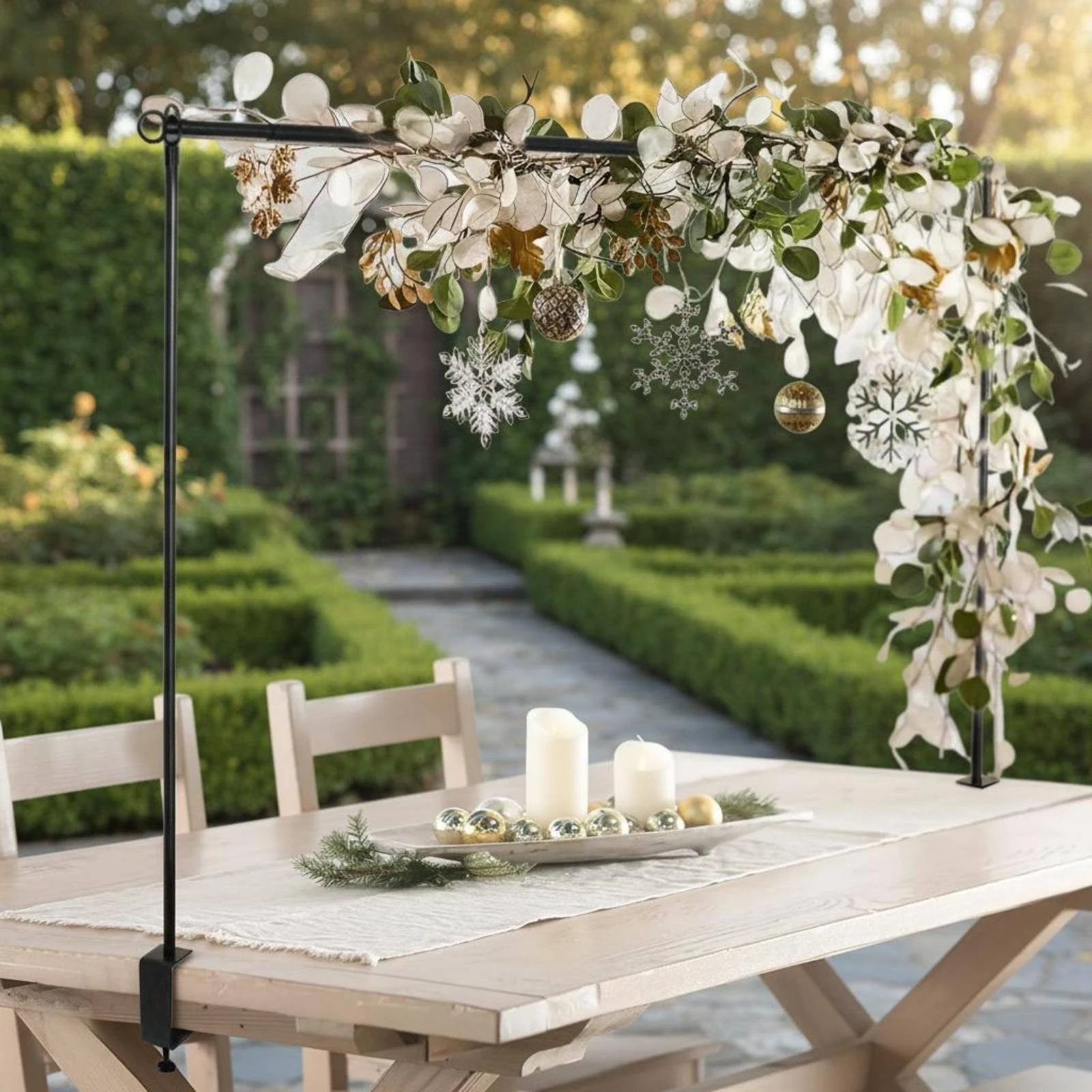 

Birthday Party Arch Frame Stable Table Rod Stand Event Decor with Clamps for Tabletop