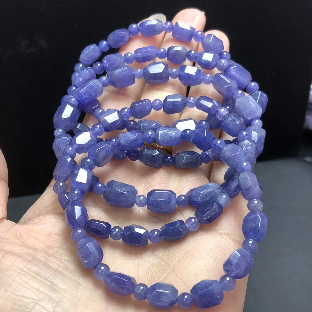 

1 шт. Fengbaowu браслет из натурального танзанита 6-8 мм, бусины неправильной формы, рейки, целебный камень, модные украшения, подарок для женщин и мужчин