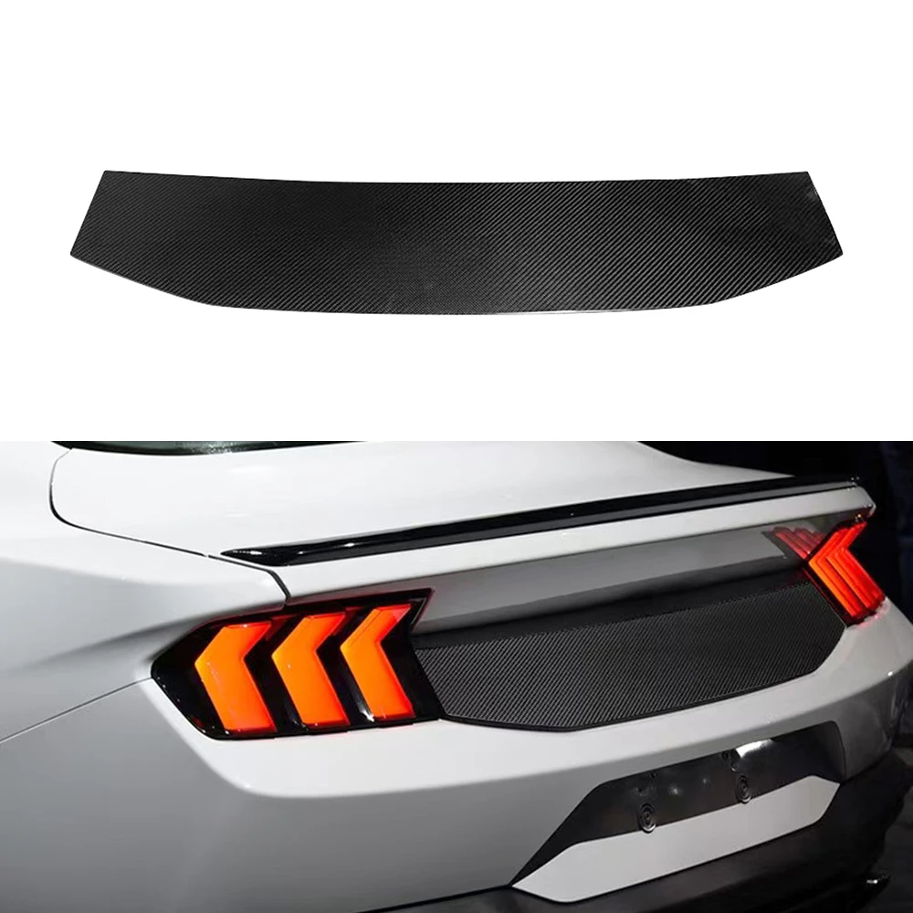 

Dry Carbon Fiber High Polished Trunk Lid Cover Screw Easy Installation Fitment Tested for Mustang ZG 2015-2023 Rear