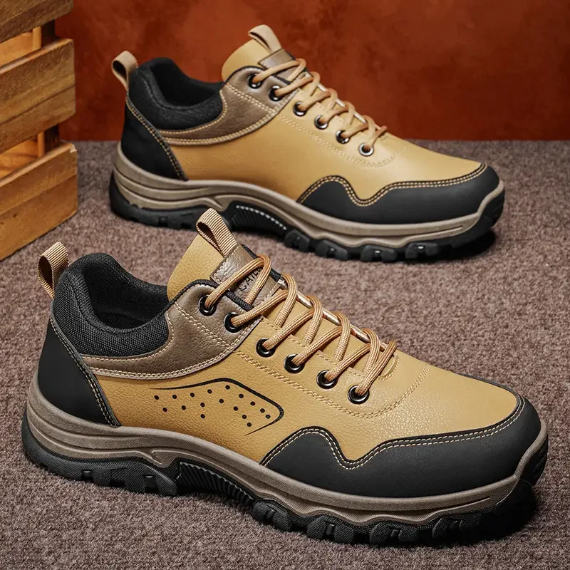 Winter Fleece Lined Hiking Boots Cold Resistant Waterproof Anti Slip Sole Outdoor Mountain Climbing Trekking Shoes