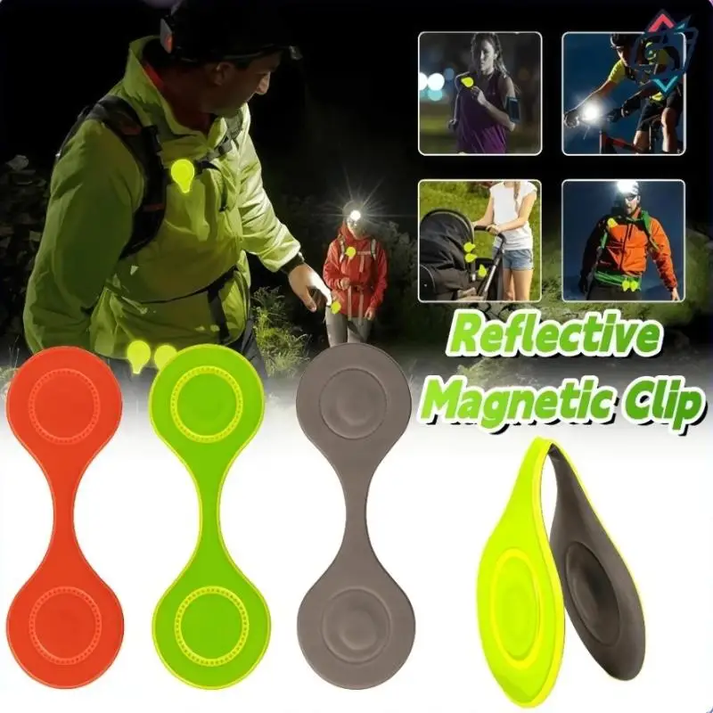 Kids Backpack Magnetic Reflective Clips Night Visibility Reflector Bag Clips For Safe Walking To School