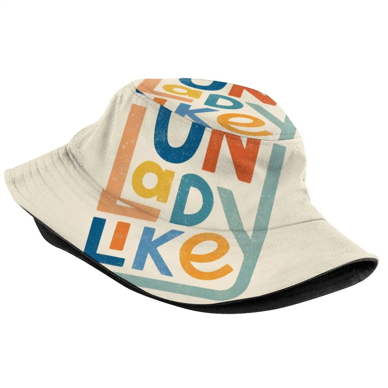 Unladylike Sun Cap Fisherman Hat Bucket Hats Un Lady Like Ladylike The Cabin Colorful Lettering Girl Power Female Power