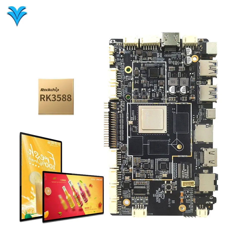 

android motherboard with lvds output 8k RK3588 Octa core embedded board NPU 6.0 Tops Industrial grade android pcb board
