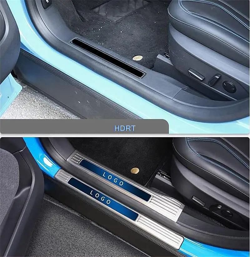 Stainless Steel Inner Outer Door Sill Scuff Plate Guard Sills Protector Trim For Ford Mustang Mach-E 2021 2022 2023 Car Styling