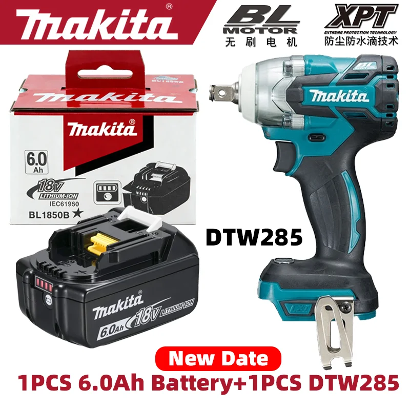 

Makita DTW285 | Genuine Makita 6Ah 18V Li-ion Battery | Perfect Replacement for BL1860B/BL1850B/BL1840/BL1830B/BL1860/BL1850