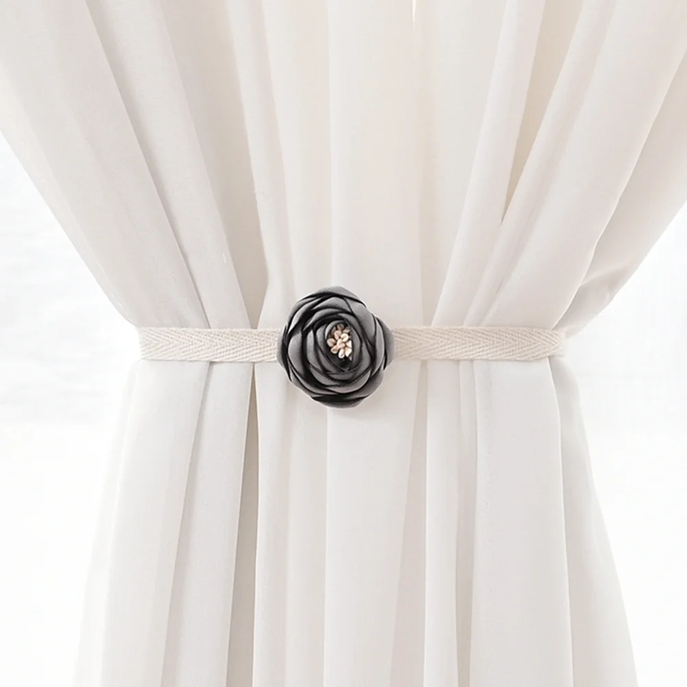 2 قطعة قماش الأزهار الستار Tiebacks زهرة حبل Holdbacks ستارة الزخرفية تحديد الأشرطة لنافذة غرفة المعيشة غرفة نوم