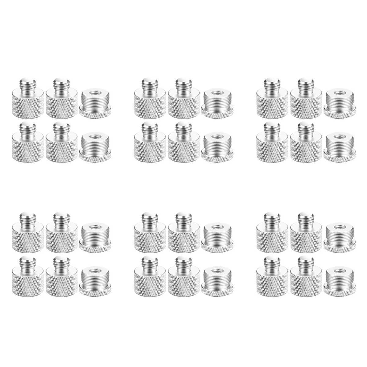 A14M 60 Pcs Mic Thread Adapter Set 5/8 Female to 3/8 Male and 3/8 Female to 5/8 Male Screw Adapter Thread