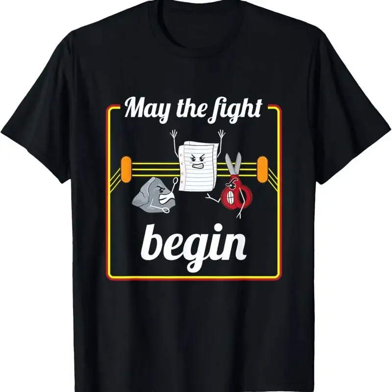 May The Fight Begin Cute Rock Paper Scissors T Shirt
