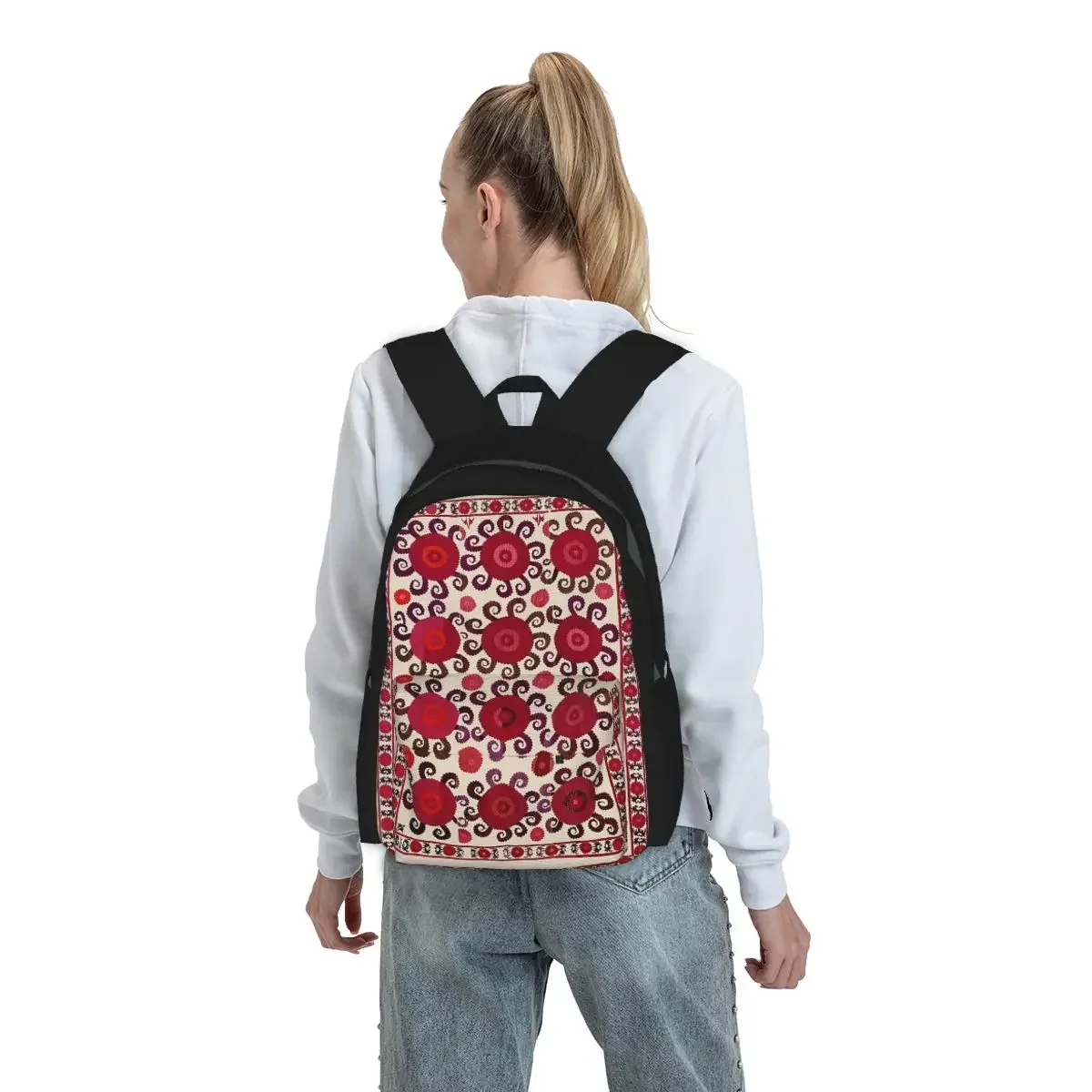 Samarkand Antique Southwest Uzbekistan Suzani Backpack Boys Girls BookBag Kids School Bag Computer Shoulder Bags for Men Women