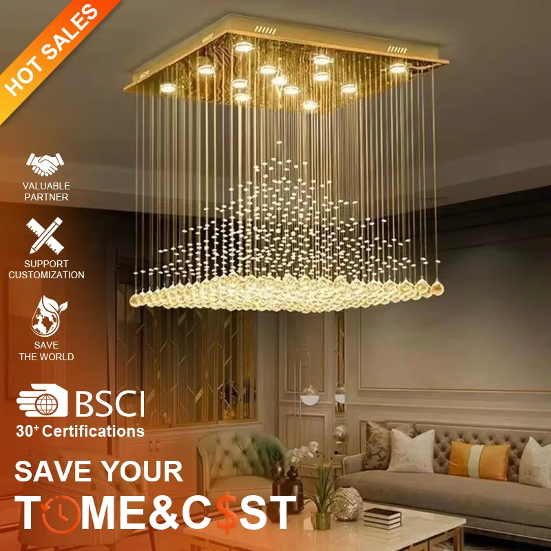 

Luxury Hanging Lamps Fixture Suspended Linear Led Pendant Lamp Home Decor Chandeliers Pendant Light