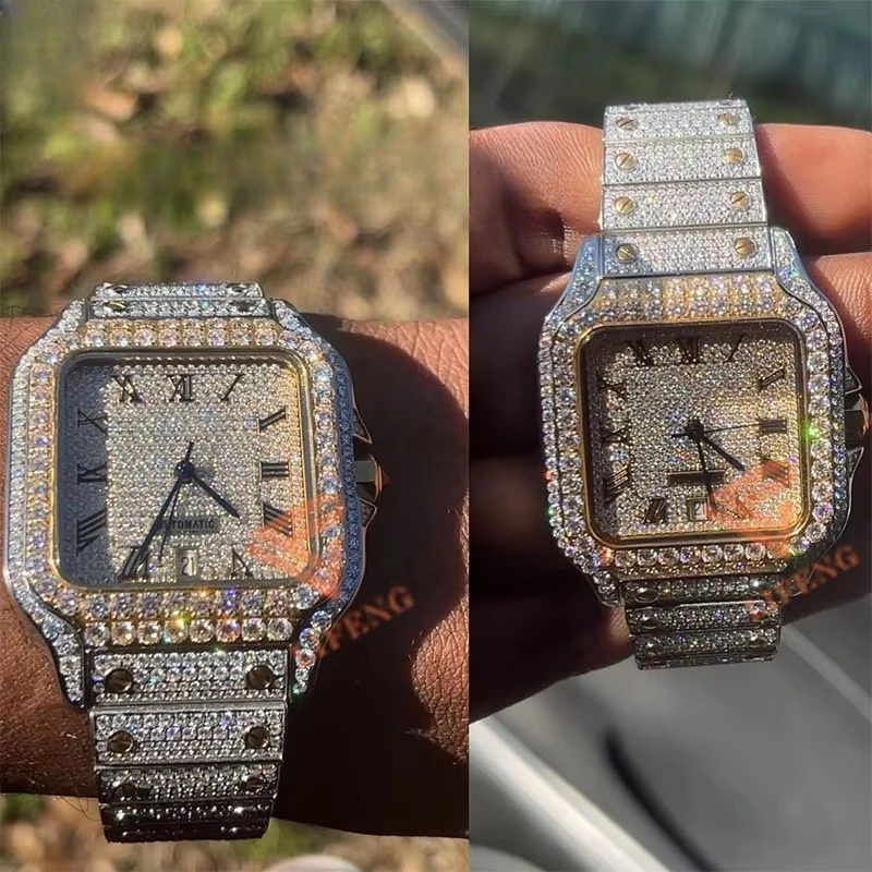 

Custom Luxury Chilled VVS Moissanite Diamond Bust Drop Highest Quality Brand New Men's Watch