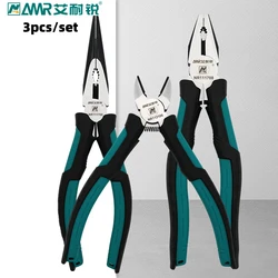 1PCS/3PCS Pliers Crimping Wire Cutters Multifunctional Stripper for Cutting Pliers Electrician Diagonal Needle Nose Nippers Sets