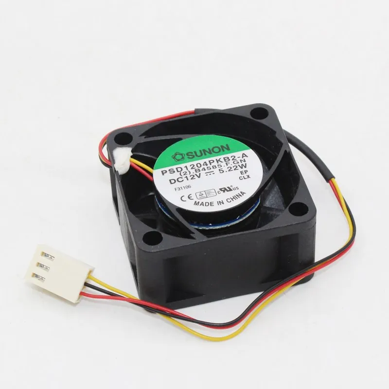 

PSD1204PKB2-A 4020 12V 5.22W Max Airflow Rate 4cm 40mm Double Ball Cooling Fan for Sunon