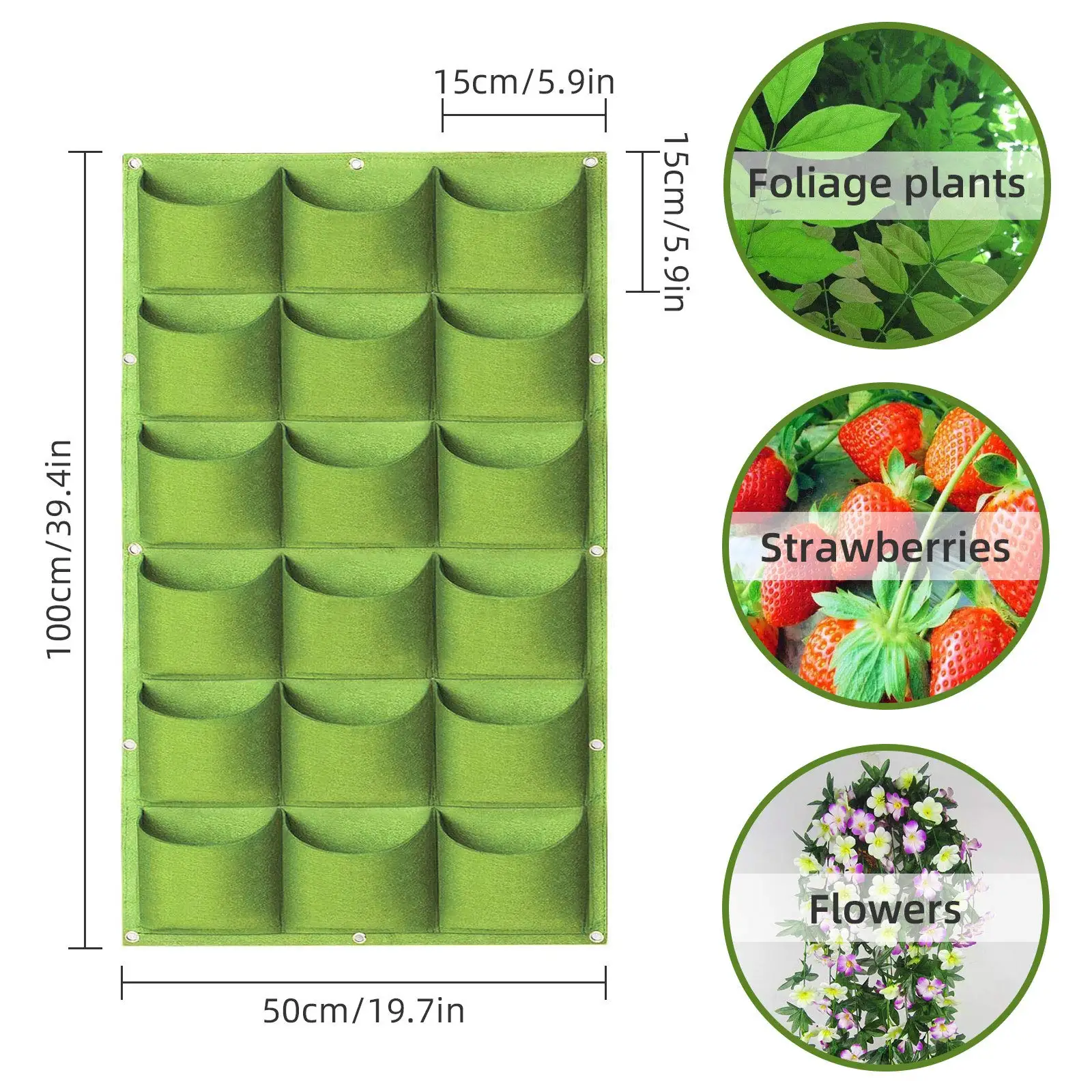 49 kieszeni wisząca donica worki, do zawieszenia pionowe ścienne torby do sadzenia roślin, zioła donica ogrodowa na zewnątrz rosną w pomieszczeniach