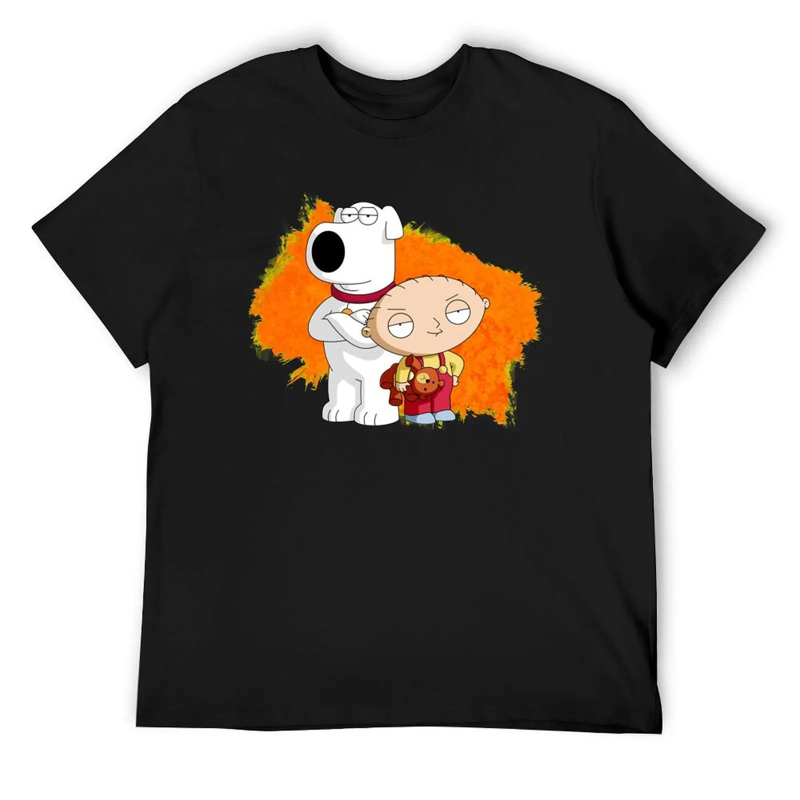 

brian and stewie T-Shirt T-Shirt man clothes vintage anime shirt T-shirts oversize mens funny t shirts