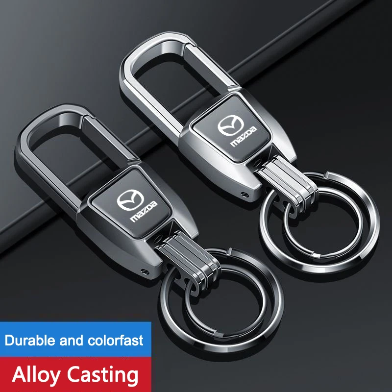 1pc High-quality Car Stainless Steel Keychain Accessories For Mazda 2 3 5 6 BL BM GJ CX3 CX4 CX5 CX-5 CX8 KE KF CX7 CX9 MX5 CX30