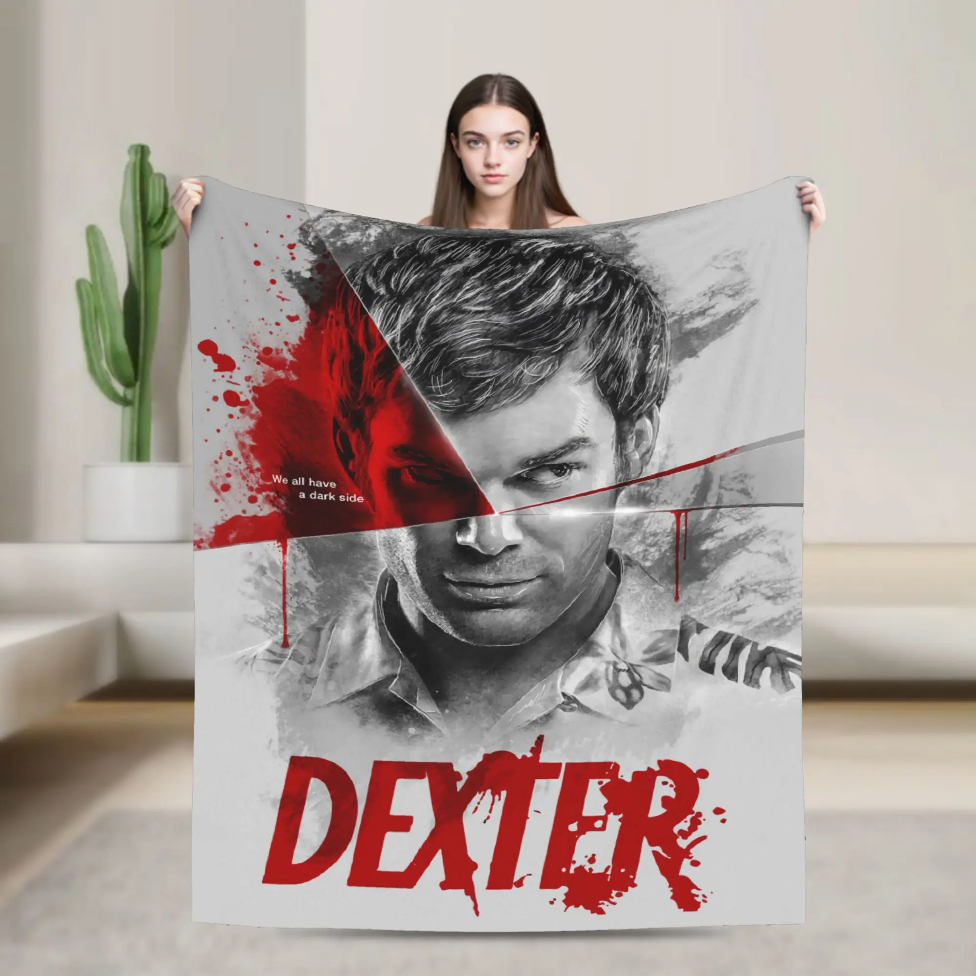 Dexter Morgan We All Have a Dark Side Blanket Quality Soft  Throw Blanket Winter Kids Adult Living Room Novelty Bedspread
