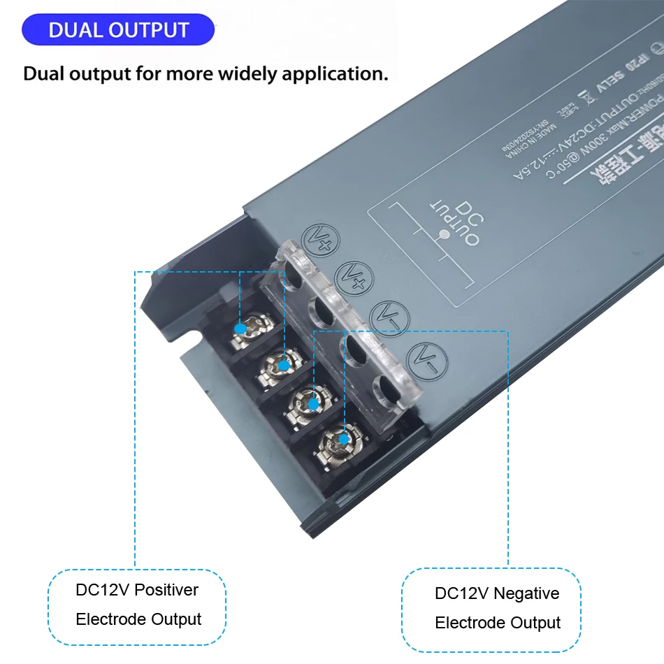 Konverter transformator lampu LED, DC 12V 24V 500W 400W 300W 200W 100W cocok untuk perlengkapan pencahayaan