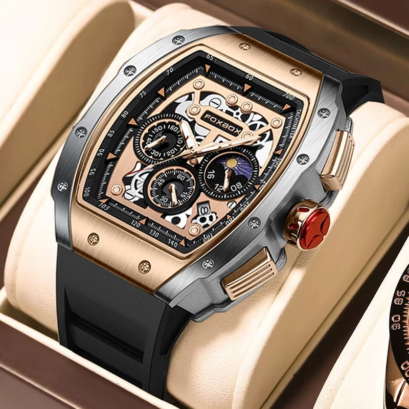 LIGE Casual Sport Man Watch Top Brand Luxury Creative Chronograph Silicone Calendar Luminous Waterproof Men's Watches Male Clock