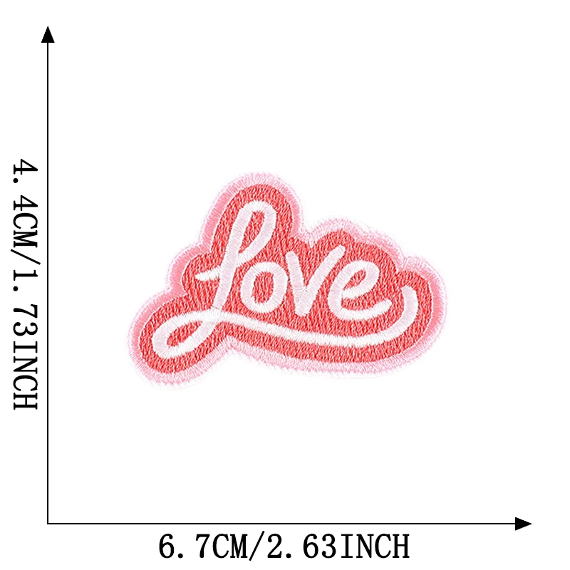 Brief niedlichen kleinen Eisen auf Patches für Kleidung gestickte Aufkleber Naszywka DIY Thermo kleber Kinder Baby Stoff Nähen Parches – Detail 9