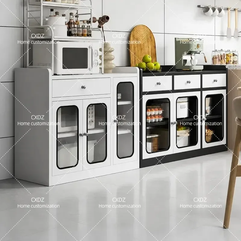 Carbon Steel Side Cabinet Cupboard Pot Storage Unit Restaurant Prep Table Tea Station with White and Coffee Color Options