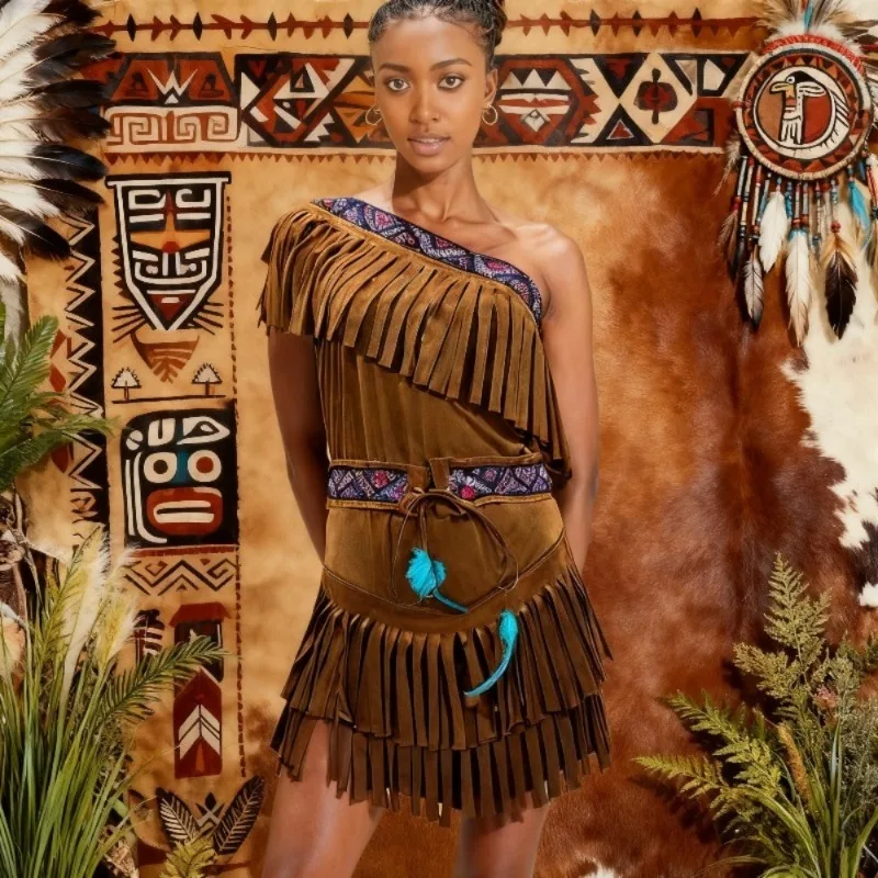 

Indian Indigenous Clothing COS Uniform Tassel Forest Hunter Dress Suit