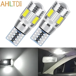 2Pcs T10 W5W Interior Dome Reading Lamp White Blue Pink LED CANBUS 6SMD 5630 Bulb Ultra Bright Side Marker Parking Signal Light
