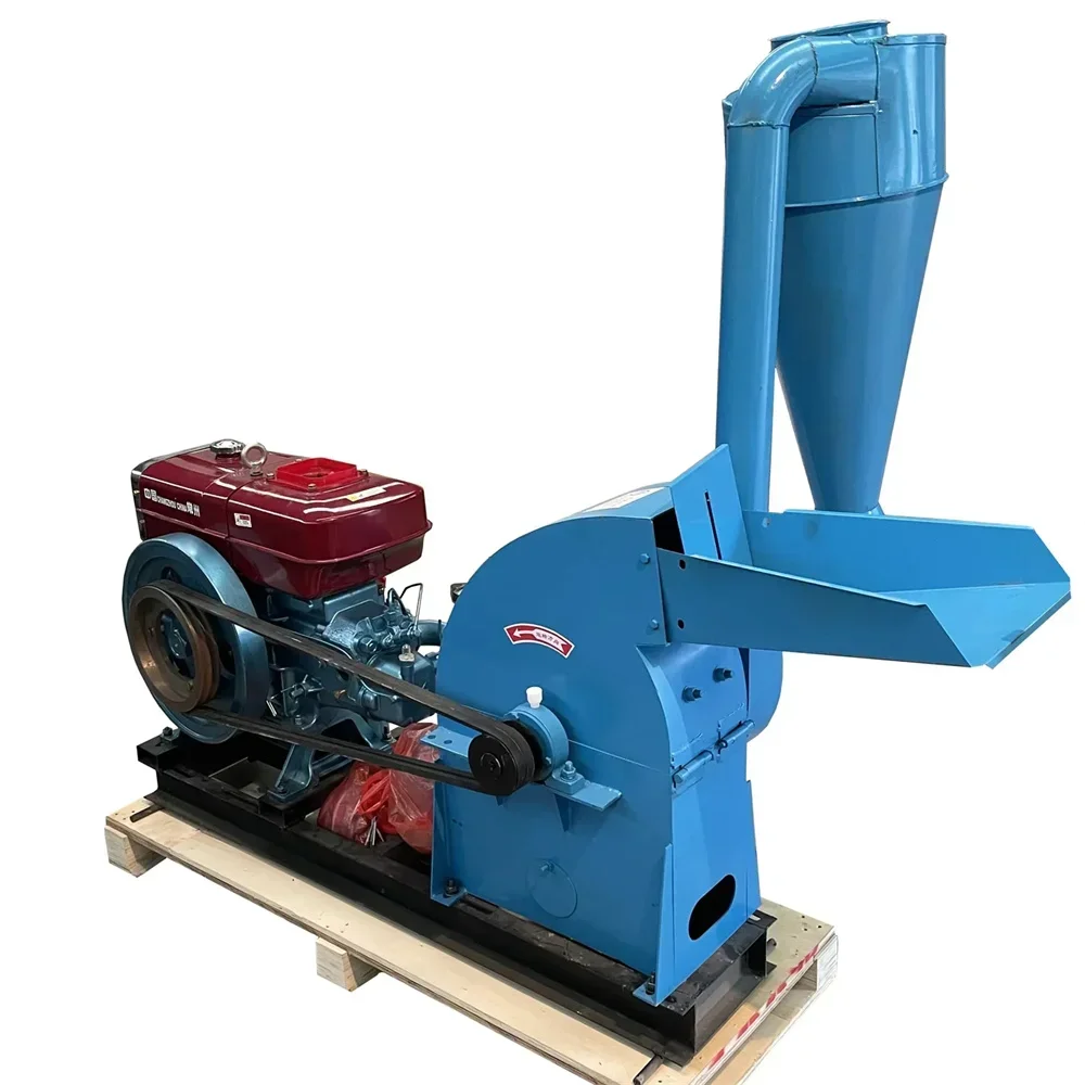 dies Engine Animal Feed Hammer Mill Corn Rice Husk Maize Grinding Machine Feed Crusher Processing Machine