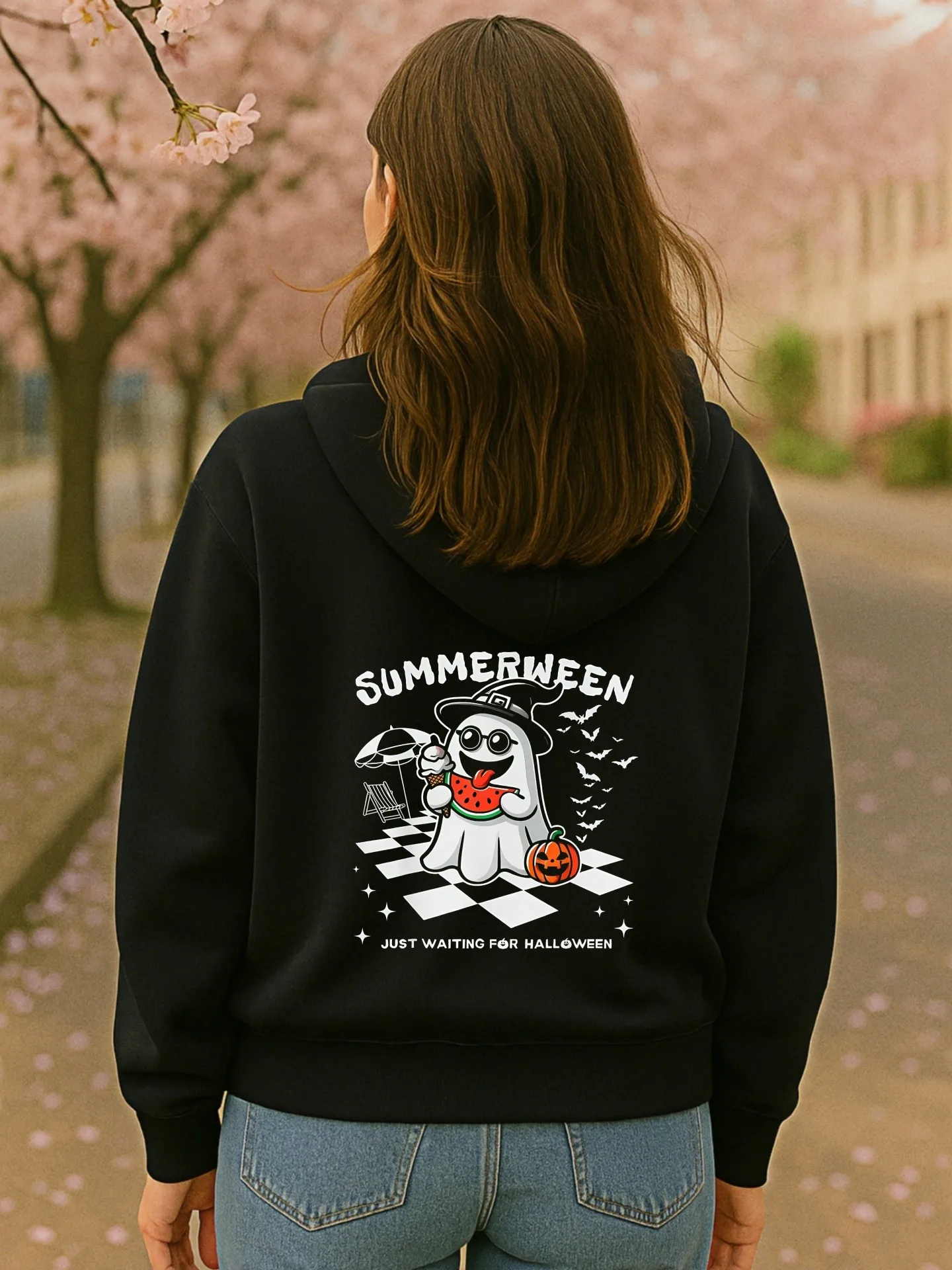 Graphic Hoodie Women, Cute Print, Casual Aesthetic, Soft Fabric, Casual Everyday Wear, For Teens