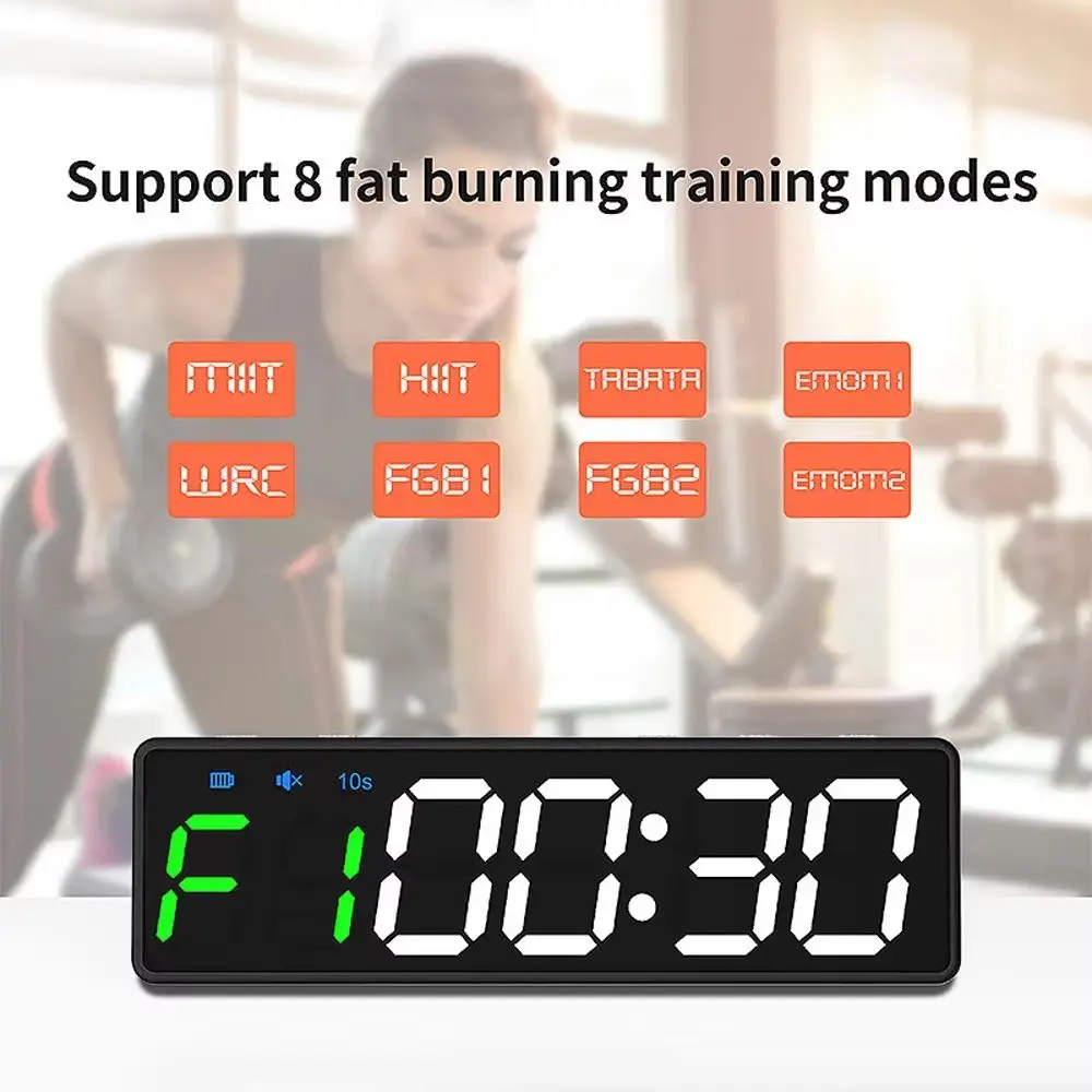 Exercise Timer Rechargeable Gym Timer Portable Countdown/up Mini Gym Timer with Magnetic Back USB‑C Countdown Stopwatch Training