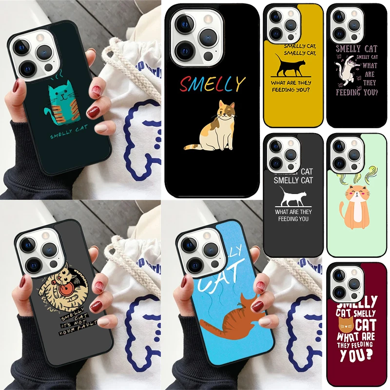 FRIENDS FUNNY TV SHOW PHOEBE SMELLY CAT Cover For iPhone 16 13 14 15 Pro Max 12 Mini 11 15 Pro Max 7 8 Plus Max SE Phone Case