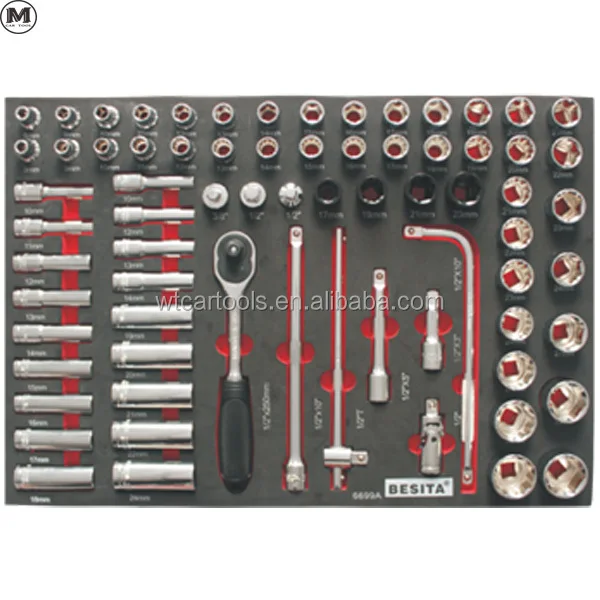 Garagem Tool Set com 8 gavetas, Tool Trolley para fixação flexível automática, 400PCs