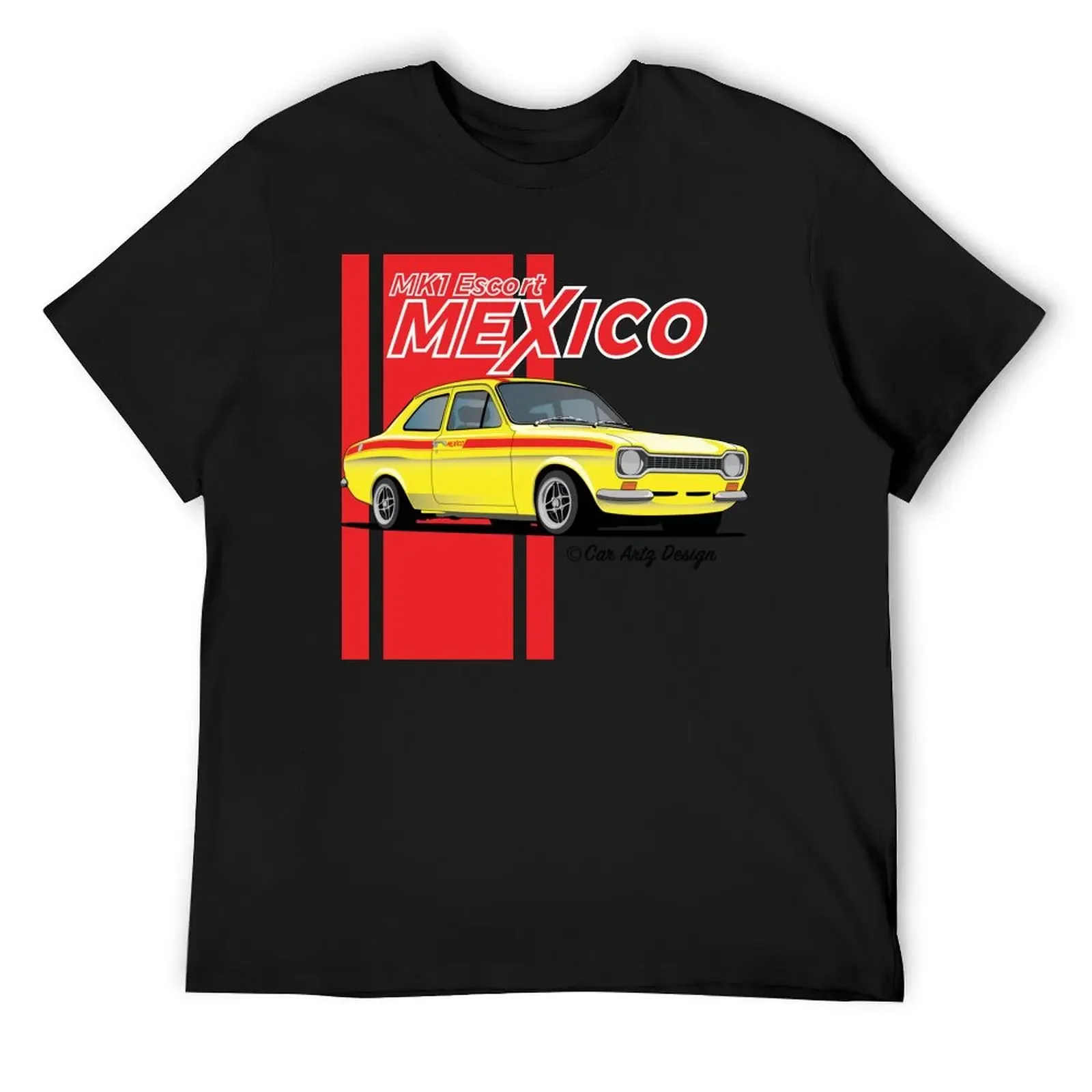 Mk1 Escort Mexico (Yellow + Red) T-Shirt anime figures sublime oversized t shirt men