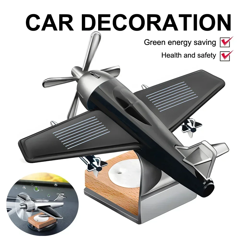 New Car Solar Air Freshener Solar Interior Accessories Decoration Propeller Rotating Auto Flavoring ​Perfume Diffuser Deodorant