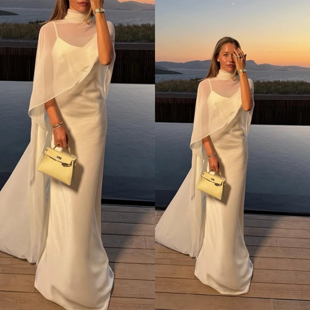 

Темпераментное белое атласное вечернее платье по индивидуальному заказу, нежное платье на тонких бретельках в форме сердца, классическое вечернее платье